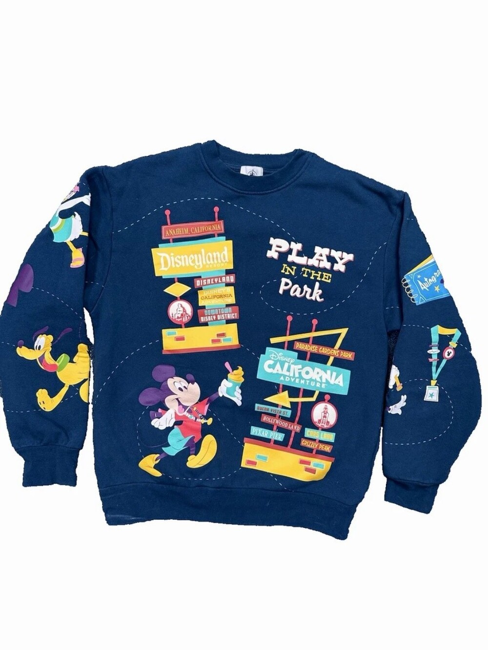 Authentic Disneyland "Play In The Park" Crewneck Sweatshirt